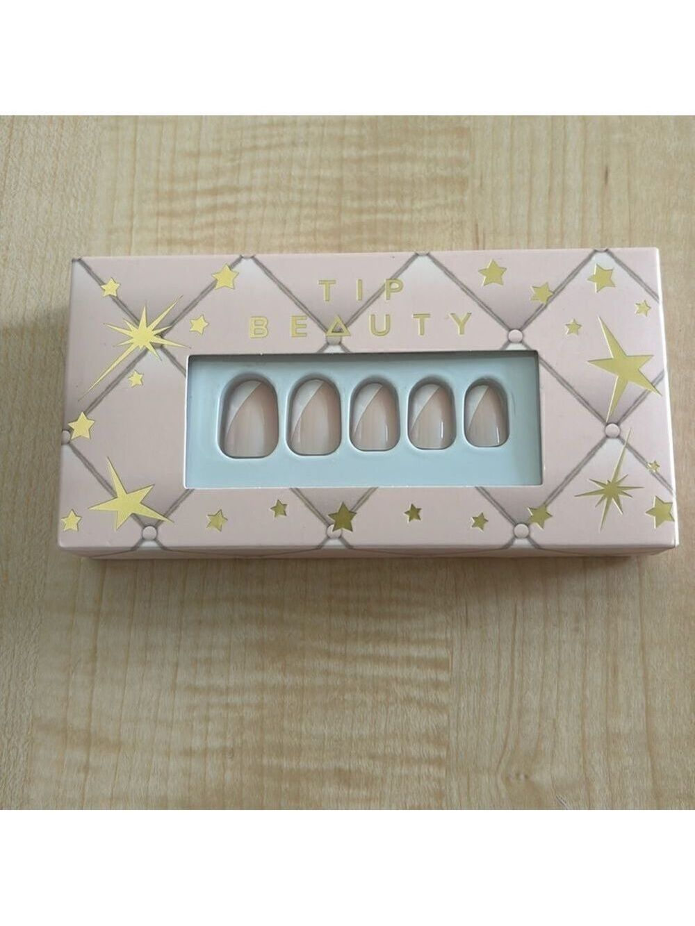 ✨ Tip Beauty French Tip Press-On Nails Nude Pink Short Almond NWT